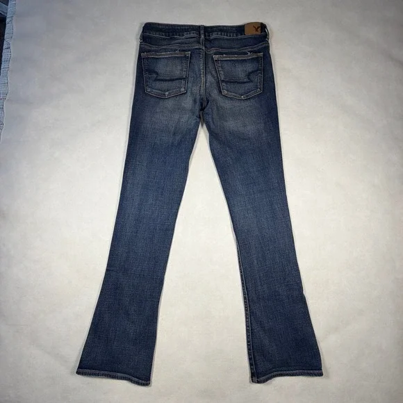 American Eagle Skinny Kick Jeans Womens 12 X-Long Dark Wash Super Stretch Denim - Picture 8 of 10